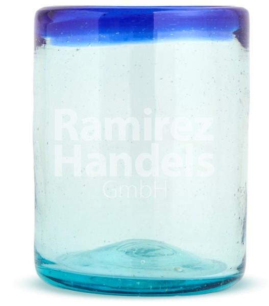 Hand Blown Mexican Glass BLUE (8 x 10 cm)