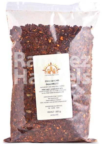 Chili ANCHO in flakes MERCADO MEXICANO 500 g [EXP 30 MAR 2026]